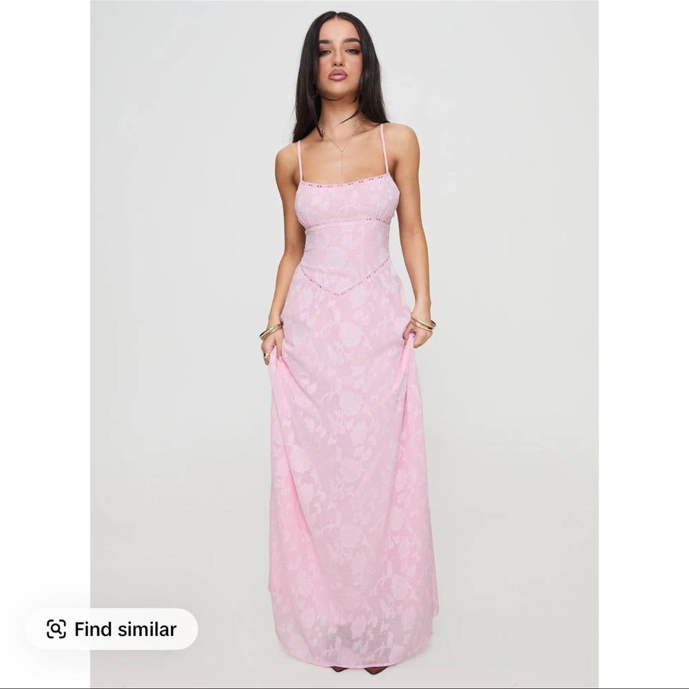 Princess Polly Blush Pink Floral Maxi Dress